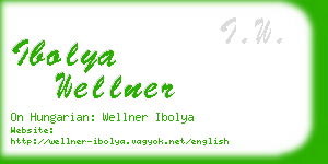 ibolya wellner business card